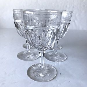 Rare Hawkes Crystal Goblets